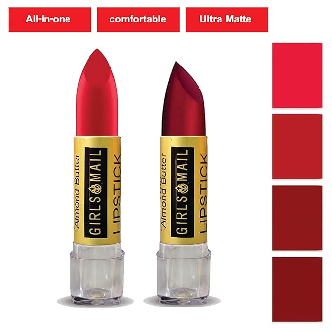 Full Coverage Almond Oil Infused Matte Lip stick Variety Pack Holiday Exclusive Burgundy Shades Perfect For Little Women Lady Birds Crazy Gals Fashion Girls Females Tattoo Artists