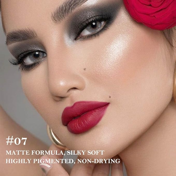 3Pcs Matte Lip Crayon Lip Liner and Lipstick Combo Sets, Gradient Matte Lip Bar Lipstick And Lip Liner Set, Contour Gradual Ombre Effect Lip Pencil For Old Women, Long Lasting Waterproof Smudge Proof