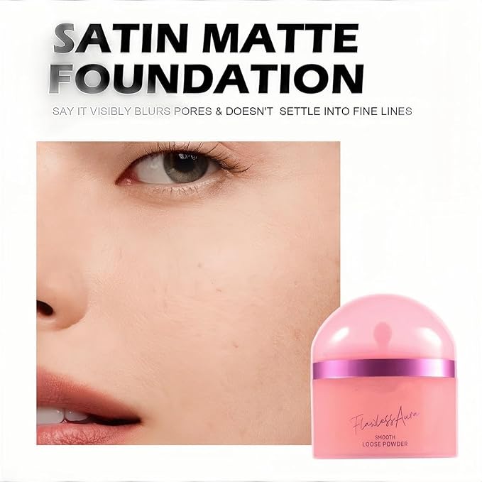 Setting Loose Powder 5 Colors Flawless Smooth Loose Finishing Powder Waterproof Long-Lasting Face Powder (Color 01)