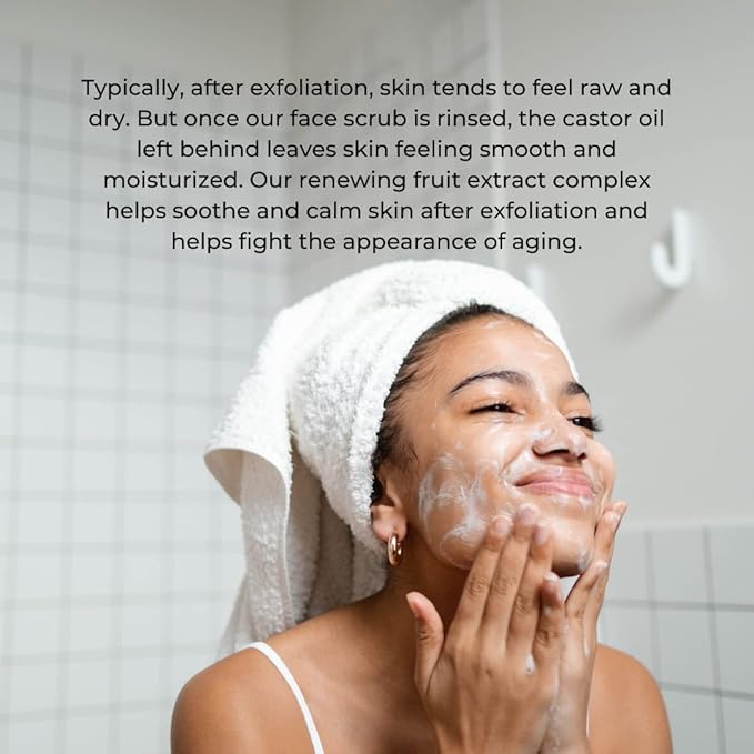 Exfoliating Scrub with Coconut, Vitamin E & JoJoba - Brightening Face & Body Scrub for Smooth, Moisturized Skin