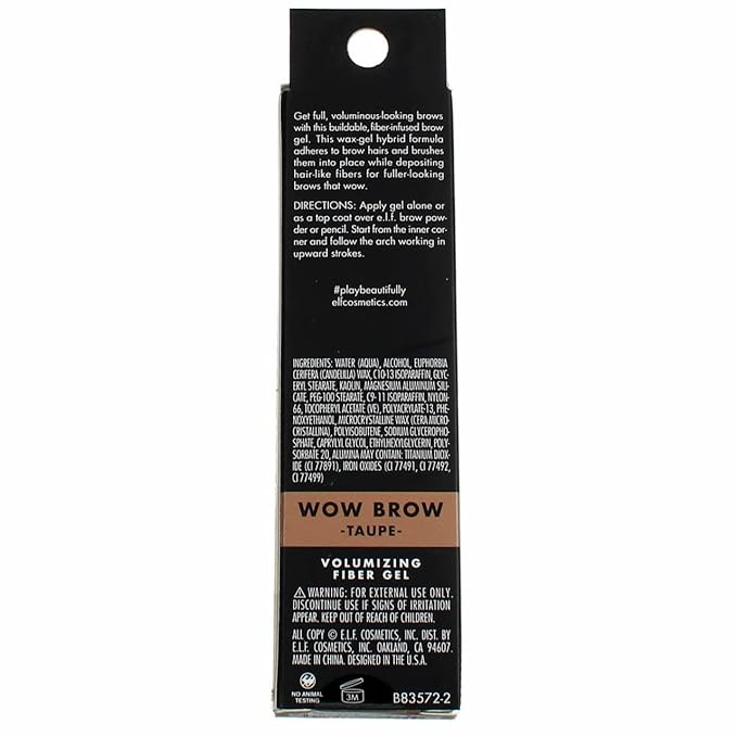 e.l.f. Cosmetics E.l.f. wow brow gel, fiber-infused formula, taupe, 0.12 Ounce ., Taupe, 0.123 Ounce