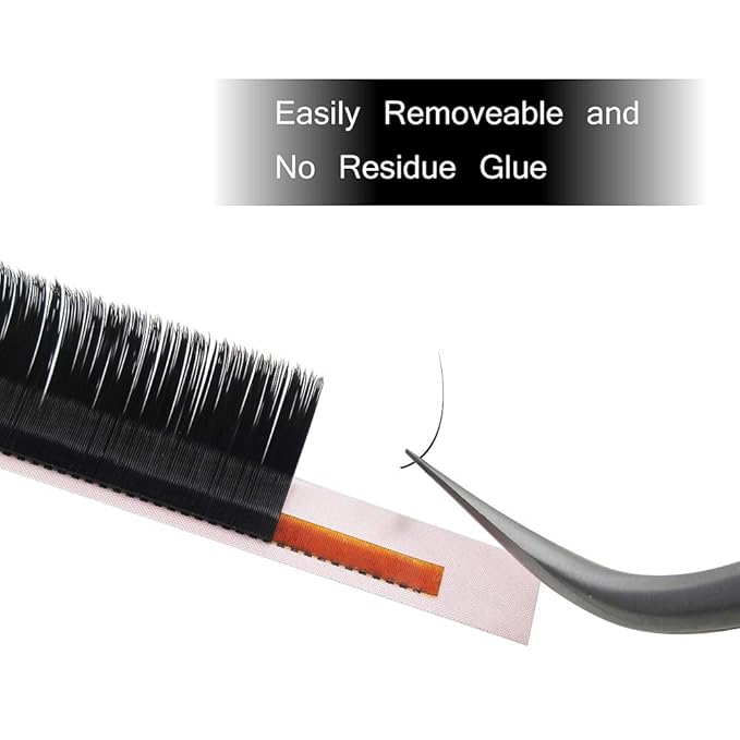 QUEWEL Eyelash Extensions 0.15mm C Curl 10mm Supplies Matte Black Individual Eyelashes Salon Use|0.03/0.05/0.07/0.10/0.15/0.20mm C/D Single 8-18mm Mix 8-15mm/10-15mm|（0.15 C 10mm）