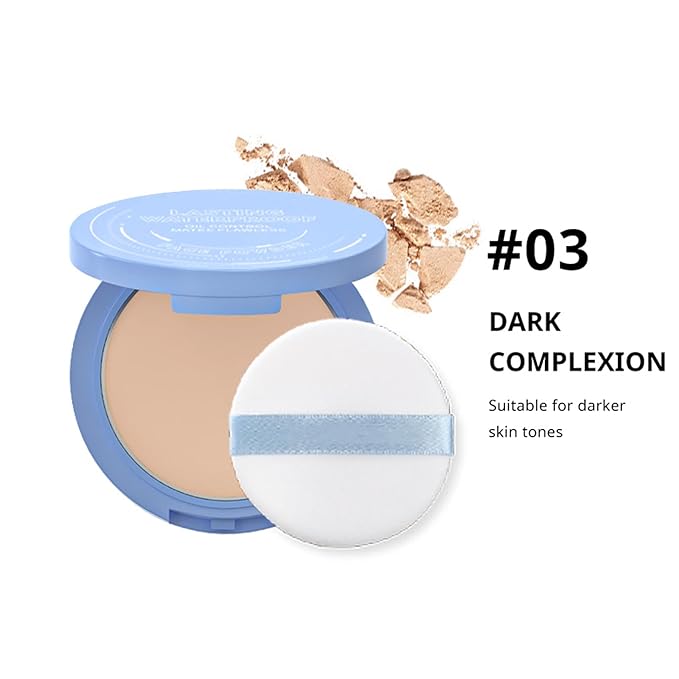 Mallofusa Matte Face Makeup Loose Powder Fine Silk Texture Honey Powder Fixed Makeup Powder Soft Light Water Proofing (#3) Dark complexion