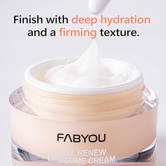 Cell Renew Liposome Facial Cream 1.69 fl oz – Anti-Aging EGF Stem Cell Moisturizer for Face with 6GF (50,000ppm), Peptides & Ceramide, Korean Skin Care for Deep Hydration & Firming