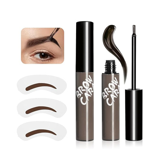 Eyebrow Gel, Long-Lasting & Waterproof Eyebrow Gel Peel Off Tint for Women & Girl Create Fuller & Defined Brows Makeup (Gray Brown)