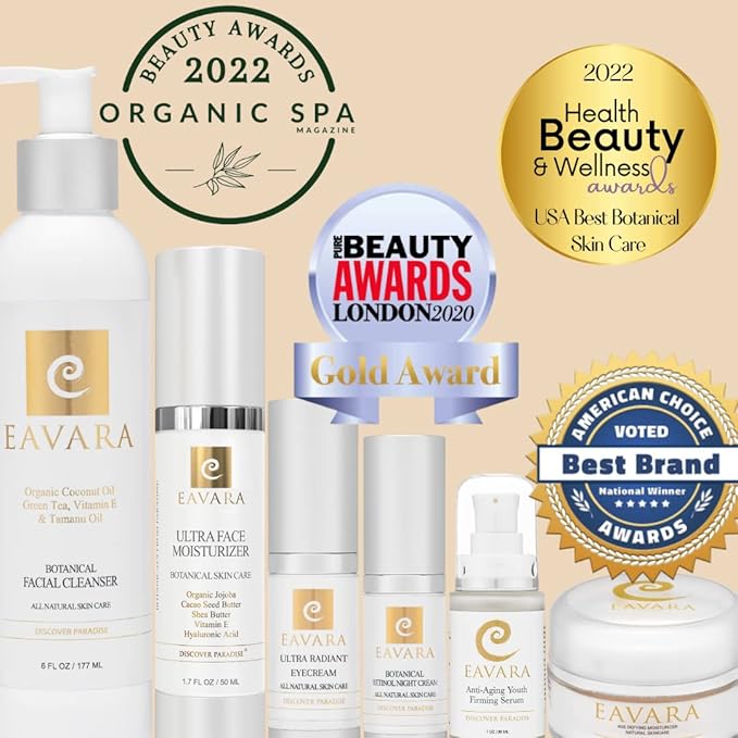 Organic Anti Aging Eye Cream for Dark Circles and Puffiness, Natural Under Eye Serum with Hyaluronic Acid, Jojoba Oil, Vitamin E, Aloe Vera, Helps Reduce Fine Lines & Wrinkles 1.0 Fl Oz
