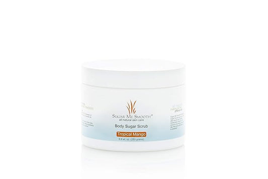 Sugar Me Smooth Body Scrub - (Tropical Mango) Ultra Hydrating and Exfoliating Sugar Scrub for Nourishing Essential Body Care for Women All Natural Exfoliation Scrub