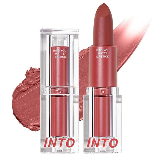 INTO YOU Matte Lipstick Soft Ultra Highly Pigmented Nude Lip Stick Smooth Lightweight Lip Makeup for Women Cream Finish