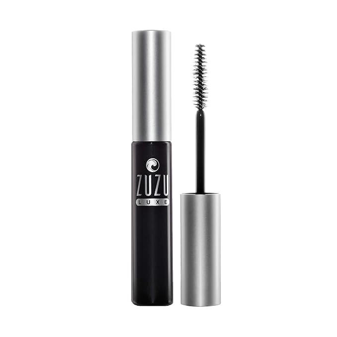 ZUZU LUXE Luxe Mascara (Onyx), Water resistant, Natural, Paraben Free, Vegan, Gluten-free, Cruelty-free, Non GMO, Adds volume to lashes, Vitamin Enriched formula conditions lashes, 0.25 oz.