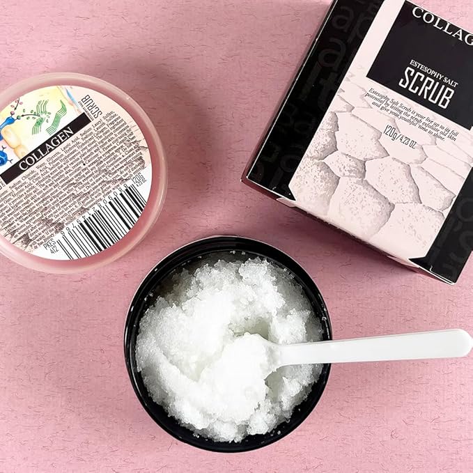 Estesophy Salt Scrub_Collagen, Korean Salt Body Scrub, Salt Massge, Salt Soap, Body Care, Collagen Salt Shower 4.2oz (120g)