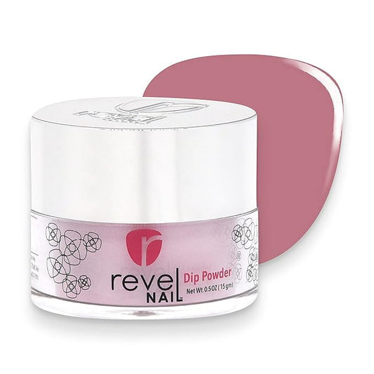 Revel Nail Dip Powder - Nude Pink Powder Dip Nail Polish, Chip Resistant Dip Nail Powder with Vitamin E and Calcium, DIY Manicure, Queen