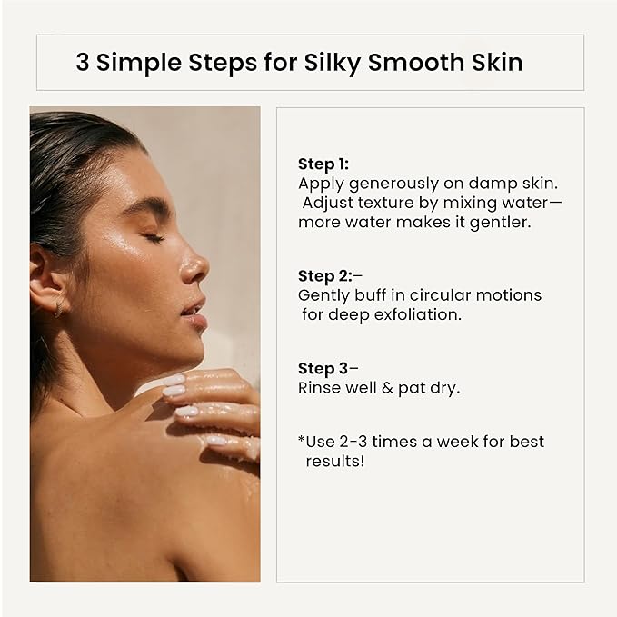 WildOak Vitamin C Shea Butter Sugar Body Scrub | With Collagen & Peptides | Tan Removal | Lightens Dark Area Like Neck & Elbows | Smoothen Bumpy Legs & Hands | Hydrating & Exfoliating Scrub | 10.58 oz