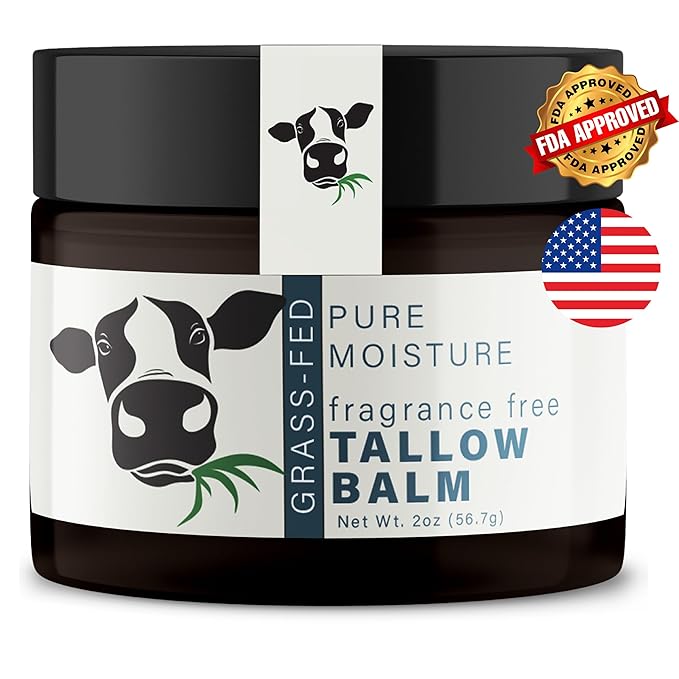 Grass Fed Beef Tallow for Skin – Tallow Face Moisturizer – Beef Tallow for Face Balm – Tallow Skin Care – Grass Fed Beef Tallow Moisturizer – Organic Beef Tallow for Skin and Face (FF)
