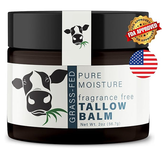 Grass Fed Beef Tallow for Skin – Tallow Face Moisturizer – Beef Tallow for Face Balm – Tallow Skin Care – Grass Fed Beef Tallow Moisturizer – Organic Beef Tallow for Skin and Face (FF)