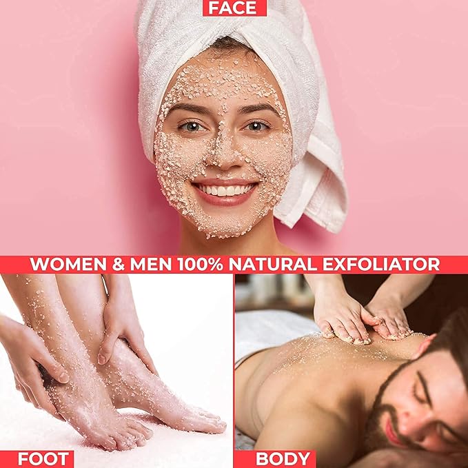 O Naturals Lemon Scrub & Grapefruit Exfoliating Dead Sea Salt Scrub Bundle 18 Ounce Each.