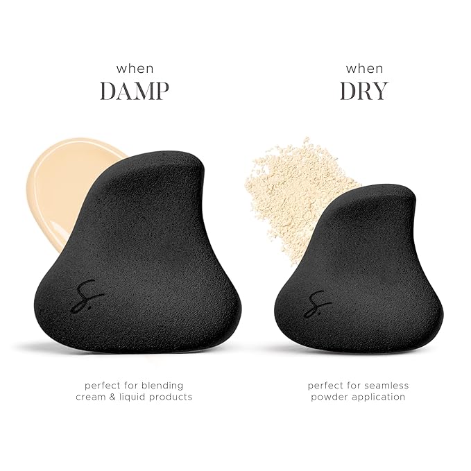 Complexion Pro Beauty Blender Sponge, Black, Single - Ergonomic Makeup Sponge and Beauty Blender, Essential Make up and Blending Sponge, Multipurpose Makeup Kit Facial Sponge