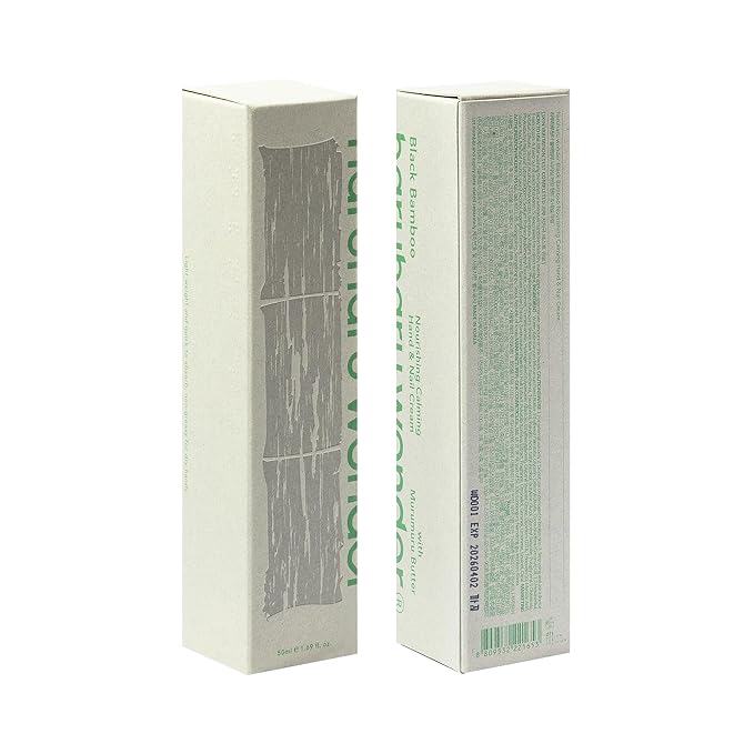 Haruharu Wonder Black Bamboo Nourishing Calming Hand & Nail Cream 50ml 1.69 fl.oz/Vegan, EWG-Green, Cruelty-Free
