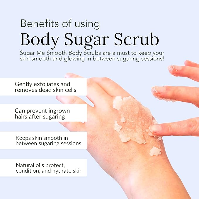 Sugar Me Smooth Body Sugar Scrub (Pure Peppermint) Ultra Hydrating and Exfoliating Scrub for Nourishing Essential Body Care Body Scrub womens scrubs