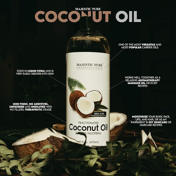 Majestic Pure Himalayan Scrub with Collagen (10 oz) and Fractionated Coconut Oil (16 oz) Bundle