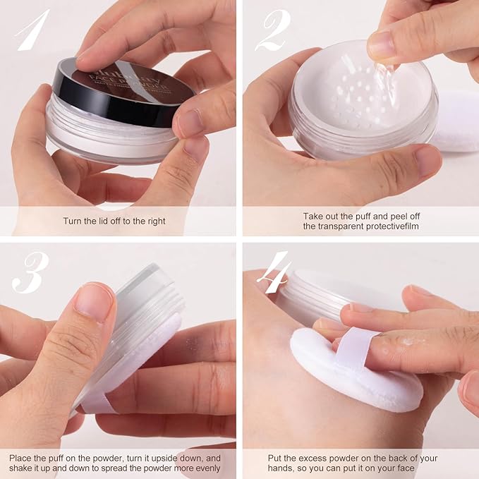 Multi Makeup Loose Setting Powder Lightweight,High Coverage,Shine Control,Waterproof Curated For All Skin Types - Soft Light, 6g (0.21 oz)