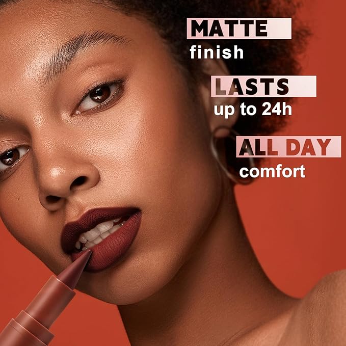 Matte Lipstick for Women,Cream Lip Color, Long Lasting Lip Makeup,Waterproof Red Lipstick,Velvet Makeup Stick