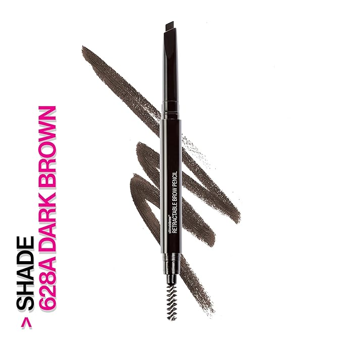 wet n wild Ultimate Eyebrow Retractable Definer Pencil, Medium Brown, Dual-Sided Brow Brush, Fine Tip, Shapes, Defines, Fills Brow Makeup (Pack of 2)