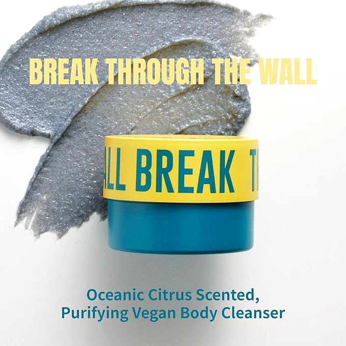 [Dear Doer] Break Body Scrub - Refreshingly Exfoliator for Clear Skin and Calming, Formulated with Charcoal and Andes Salt, Aromatic Citrus Scent, Vegan, 10.1 fl oz (300 ml)