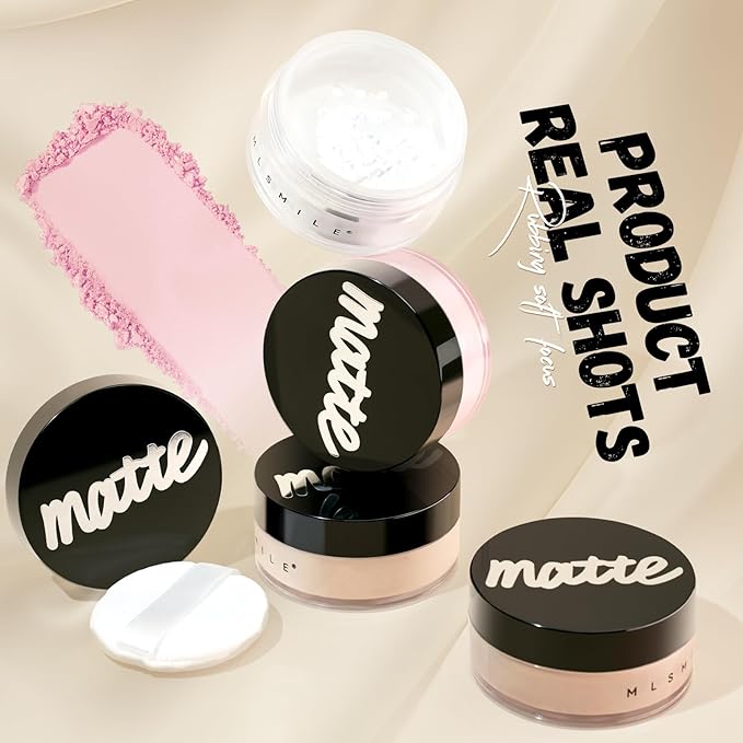 AKARY Matte Flawless Loose Powder, Makeup Setting Powder Oil Absorbing, Pores & Fine Lines Smoothing, Soft Focus Effect, Translucent Loose Face Setting Powder, Flawless Skin Loose Setting Powder, 04