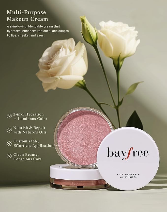 Multi Glow Balm, Cream Blush for Cheeks, Blush Balm Face Makeup, Radiant Finish, Hydrating, Creamy, Lightweight & Blendable Color, Face Makeup, 0.63 Oz (Pink Sakura)