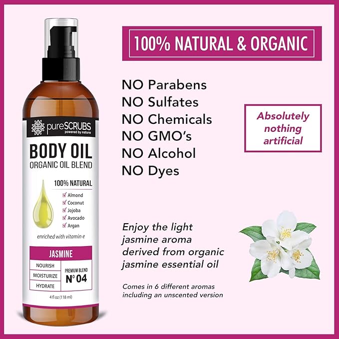 pureSCRUBS Jasmine Body Scrub + Jasmine Body Oil Bundle