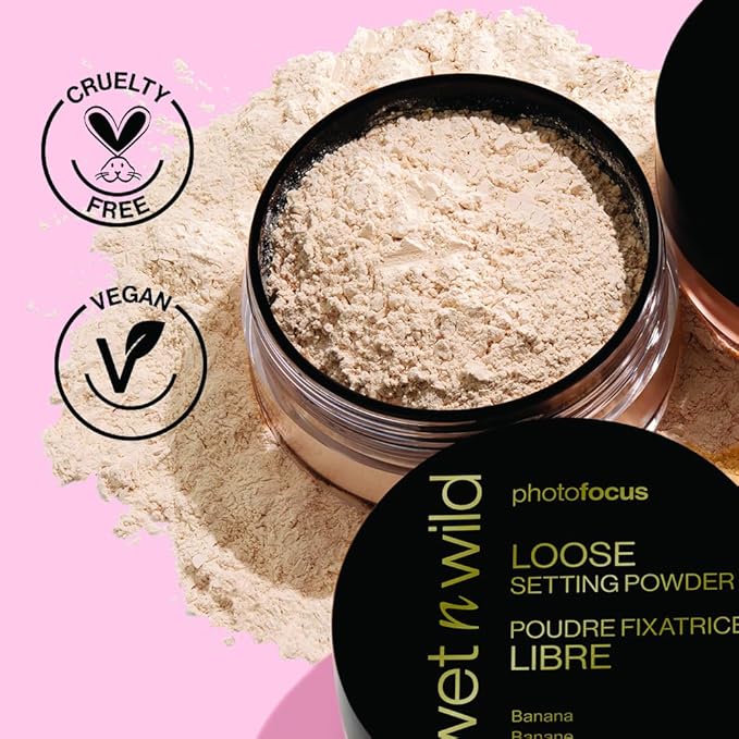 wet n wild Photo Focus Loose Baking Setting Powder, Highlighter Makeup, Medium-Deep to Deep Skin Tones, Deep
