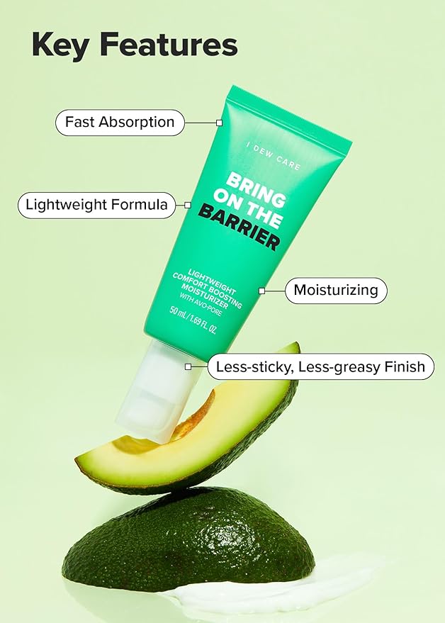 I DEW CARE Lightweight Boosting Moisturizer - Bring On The Barrier | Strengthening, Soothing for Combination Skin and Oily Skin, Balance Excess Sebum, Fast Absorption, Hydrating, 50mL