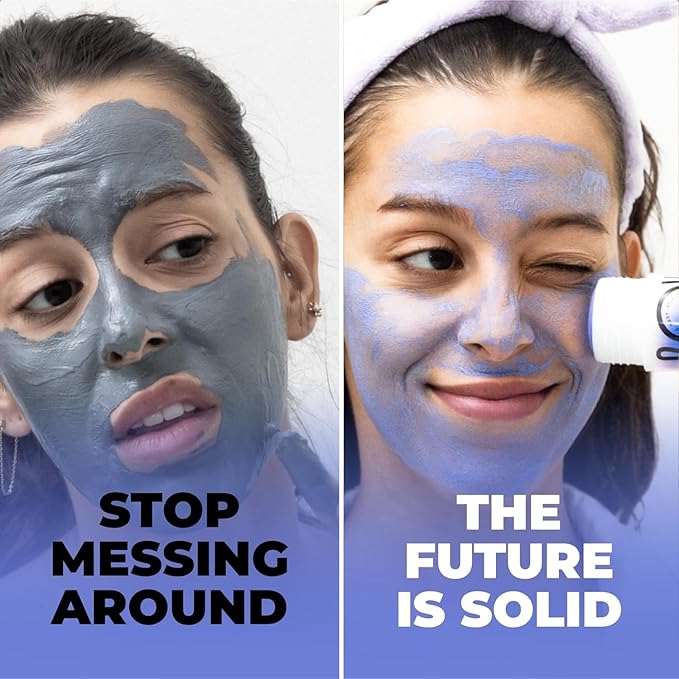 Oil Moisturizer Stick & Clay Face Mask Stick Stocking Stuffer Bundle | Travel Size, Leak Free, Vegan, Cruelty Free, Portable, Sulfate Free, Paraben Free