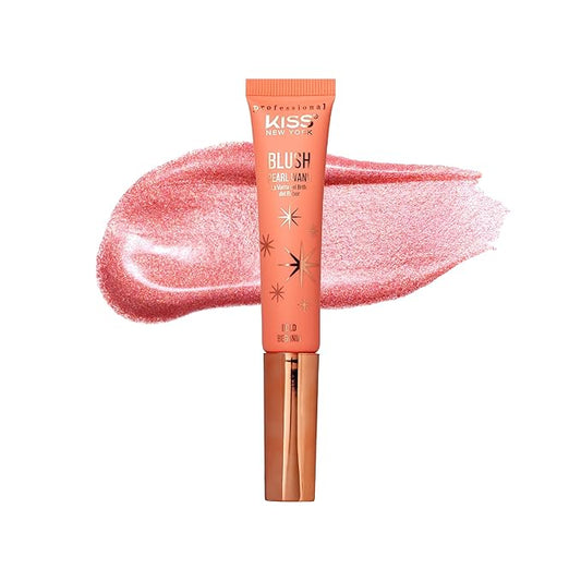 Professional Pearl Liquid Blush Beauty Wand, High Pigment Glow for Cheek, Eye & Lip, Non-Greasy Hydration Lightweight with Sponge-Tip Applicator (Bold Begonia)