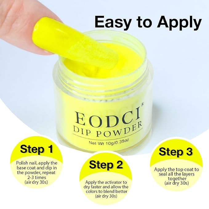 12 Pcs Dip Powder Nail Kit Starter, 6 Colors Pink Yellow Green Dipping Powder Kit With Base & Top Coat/Activator/Brush Saver, Nail Art Manicure Salon DIY for Daily at Home Party Gifts for Women