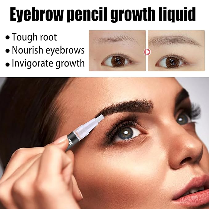 Eyebrow Growth Serum, Rapid Eyebrow Serum Lash Brow Nourish Serum, Natural Thick, Lengthen, Repair Thick Eyebrows Nutrient Solution, for Stronger, Bolder Thicker Fuller Eye Brows, Vegan