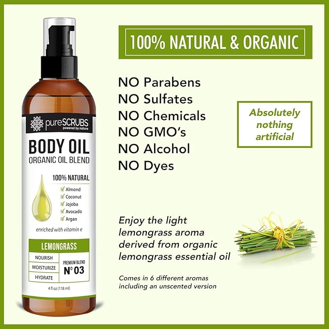 pureSCRUBS Lemongrass Body Scrub + Lemongrass Body Oil Bundle