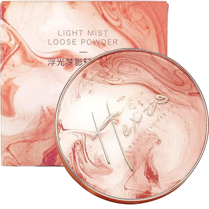HEXZE Loose Setting Powder, Face Powder Makeup & Finishing Powder for Light, Medium & Tan Skin Tones, Mattifying Finish and Shine Control Transparent white