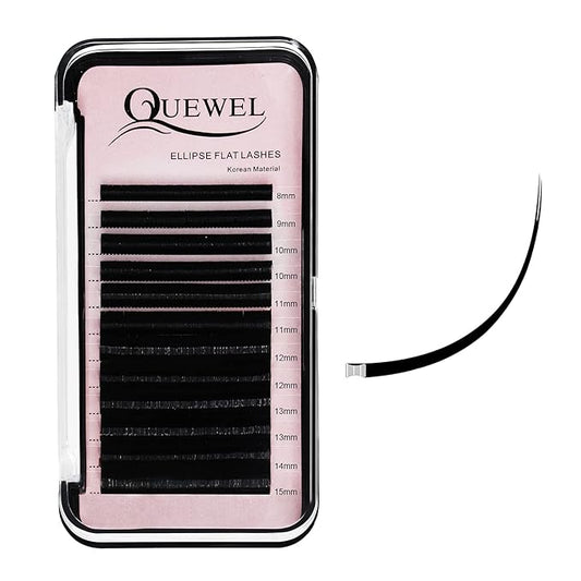 Ellipse Flat Eyelash Extensions 0.15 0.20mm Curl C|CC|D|DD Mix-8-15mm Mix-9-16mm Single Length 8-18mm (MIX8-15mm, 0.15CC)