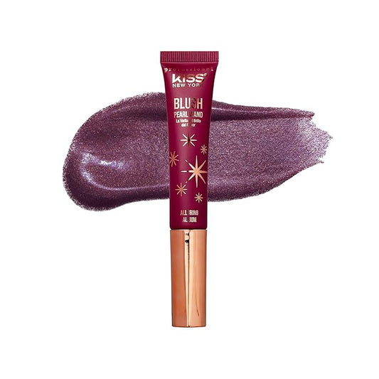 Professional Pearl Liquid Blush Beauty Wand, High Pigment Glow for Cheek, Eye & Lip, Non-Greasy Hydration Lightweight with Sponge-Tip Applicator (Alluring Allium)