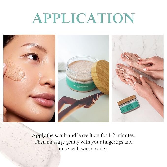 APRICOT FACE & BODY CREAM PEELING Gentle Exfoliator for Smooth & Radiant Skin, Removes Dead Skin & Impurities, Suitable for All Skin Types 8.45 Fl. Oz. / 250 ml