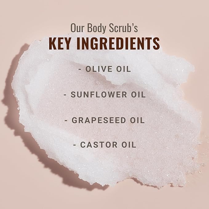 Joli Noir - Sugar Scrub - [Cake Batter] Exfoliating Body Scrub Made With Pumice, Grapeseed, Olive Oil, Sunflower, & Castor Oils To Reveal Silky Smooth Skin