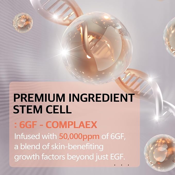 Cell Renew Liposome Facial Cream 1.69 fl oz – Anti-Aging EGF Stem Cell Moisturizer for Face with 6GF (50,000ppm), Peptides & Ceramide, Korean Skin Care for Deep Hydration & Firming