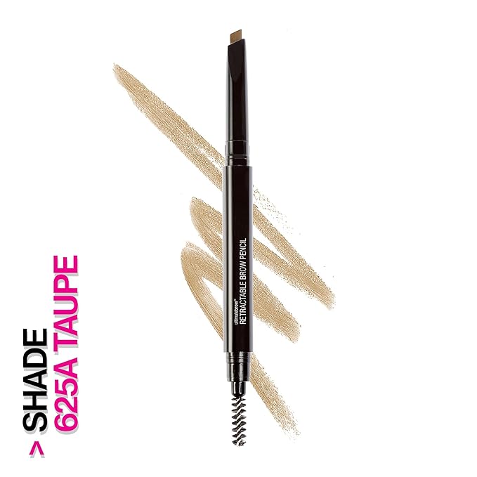 wet n wild Ultimate Eyebrow Retractable Definer Pencil, Medium Brown, Dual-Sided Brow Brush, Fine Tip, Shapes, Defines, Fills Brow Makeup (Pack of 2)