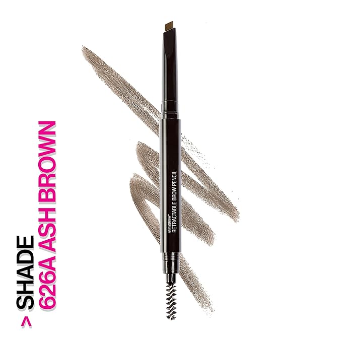 wet n wild Ultimate Eyebrow Retractable Definer Pencil, Medium Brown, Dual-Sided Brow Brush, Fine Tip, Shapes, Defines, Fills Brow Makeup (Pack of 2)