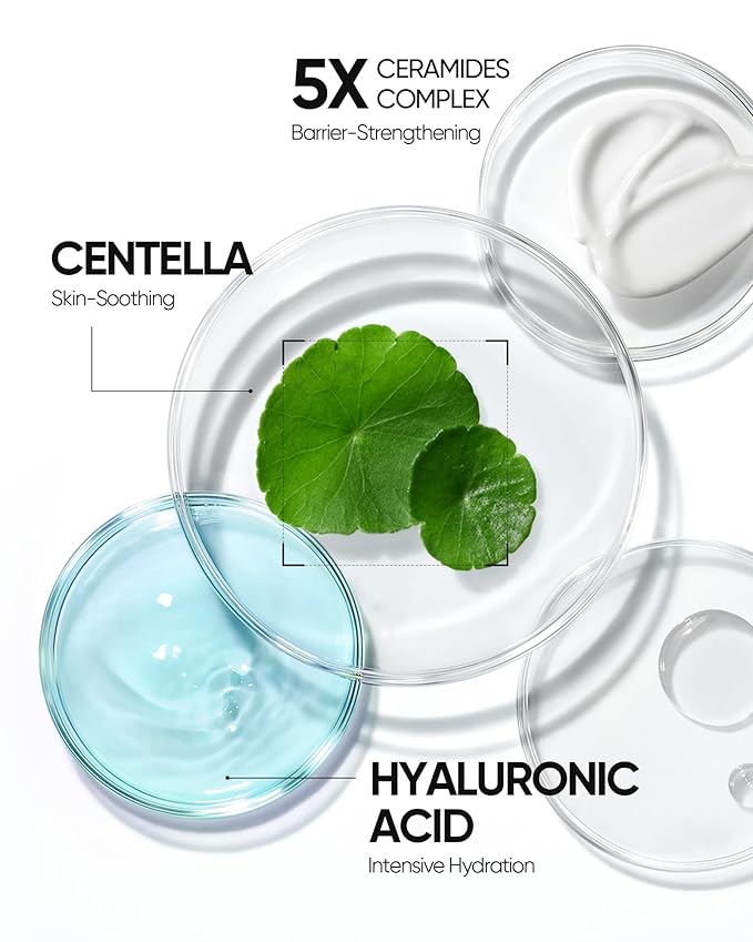 Moisturizing Cream | Face Creams for body care | Facial Creams with Hyaluronic Acid and 5X Ceramides | Hydrating Moisturizer | Fragrance Free Non-Comedogenic | Beauty balm creams