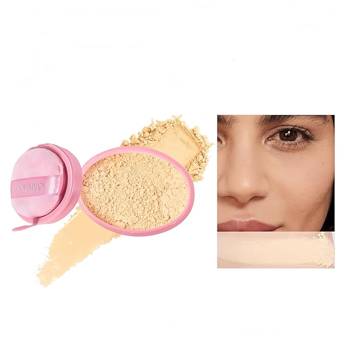 Setting Loose Powder 5 Colors Flawless Smooth Loose Finishing Powder Waterproof Long-Lasting Face Powder (Color 05)