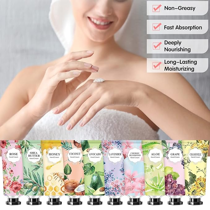 74 Pack Hand Cream Gift Set For Women and Girls,Mothers Day Gifts Bulk,Teacher Appreciation Gifts,Nurses Gifts,Natural Plant Hand Lotion For Dry Cracked Hands,Scented Mini Hand Lotion Travel Size