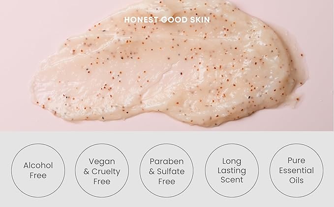 Sea Salt Scrub, 10oz Shea Butter Body Scrub, Exfoliating, Dead Skin Removal (Peach)
