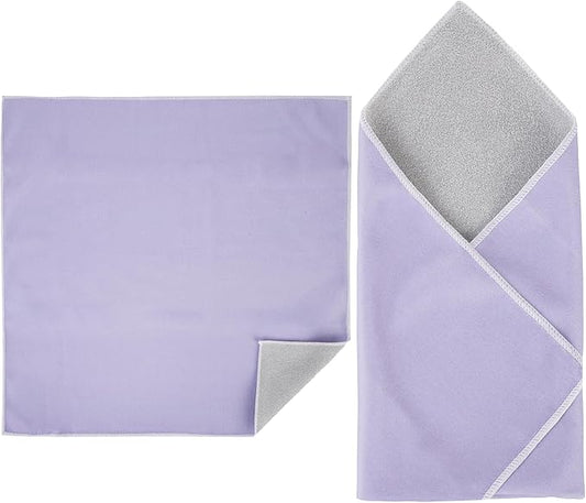 Walking Way Self Adhesive Magic Cloth Makeup Bag, Portable Protective Cosmetic Pouch, Camera Lens Wrap, Travel Organizer for Beauty Essentials, Travel, Gifts & Daily Use (lightpurple, 17.71 inch)